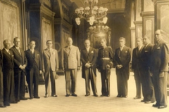 Primer Gabinete del Presidente Isaías Median Angarita. Arturo Uslar Pietri, Ministro de Educación. Caracas 1941