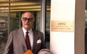 Pedro Grases en sede de la OPEC, Viena, septiembre 1985